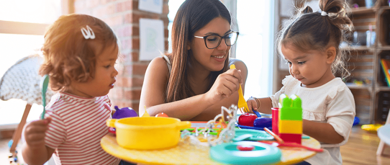 Enfants à la crèche